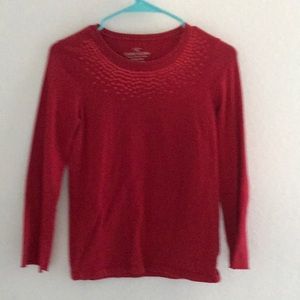 Extra large red longsleeve T-shirt for girls